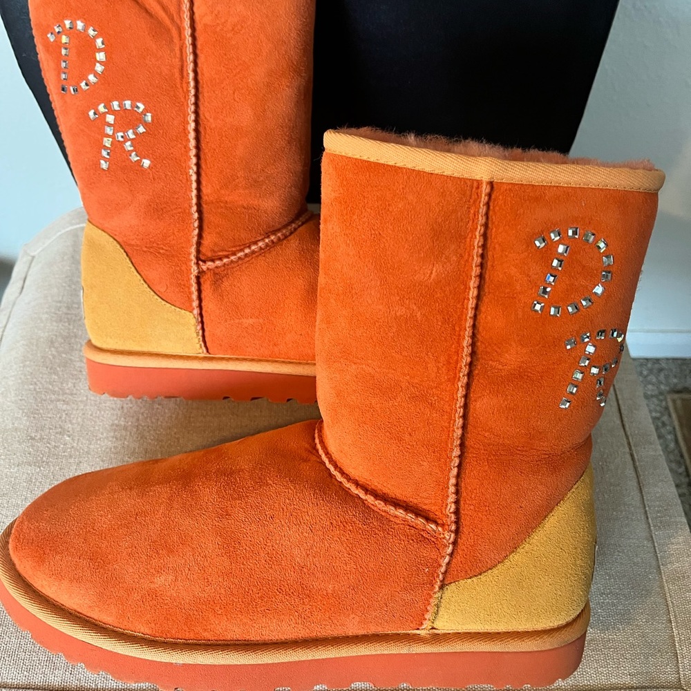 Ugg Authentic Custom-Made Orange Suede Monogram S… - image 5